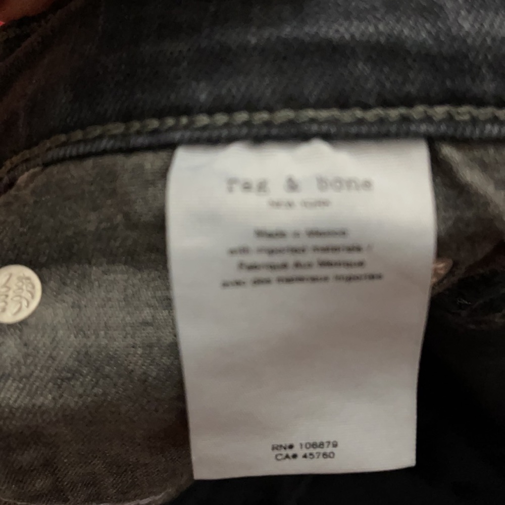 RAG N BONE Grayish black Nina high waisted JEANS/Minna color - Picture 8 of 13